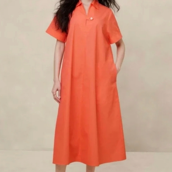 Banana Republic Dresses & Skirts - Oversized Shirt Dress Coral